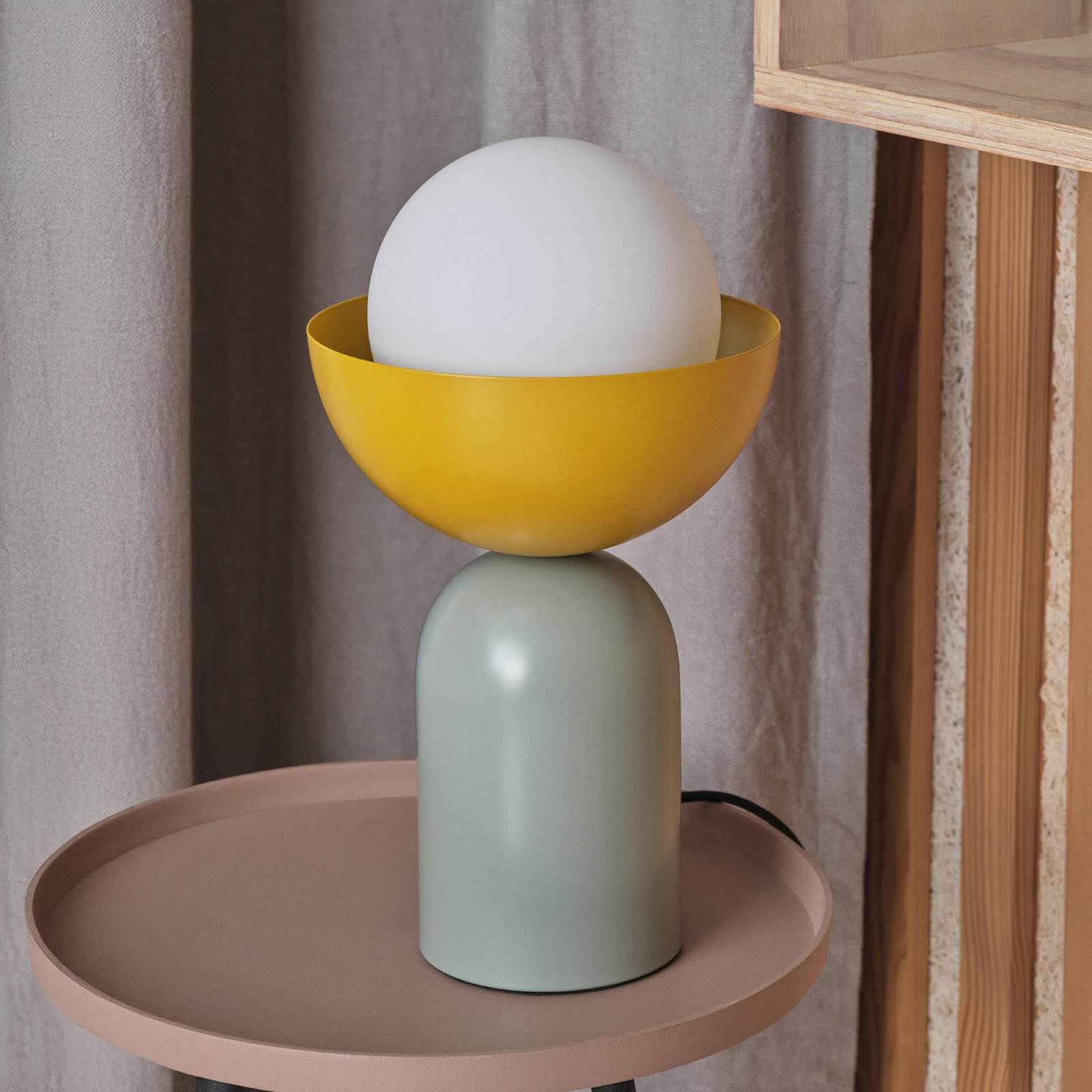 OSRAM bordlampe Decor Bowl, grønn/gul, stål, E14