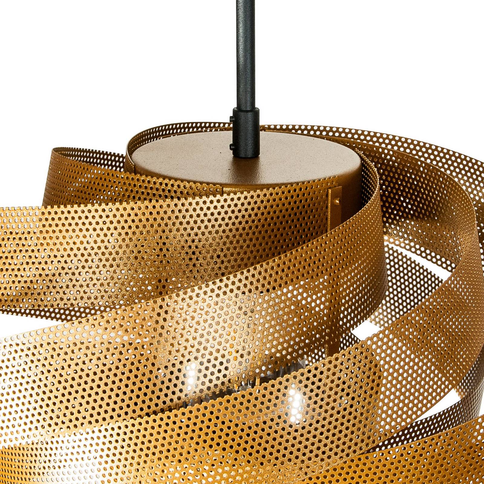 Lampa sufitowa Vento, czarno-złota, metal, Ø 40 cm, E27
