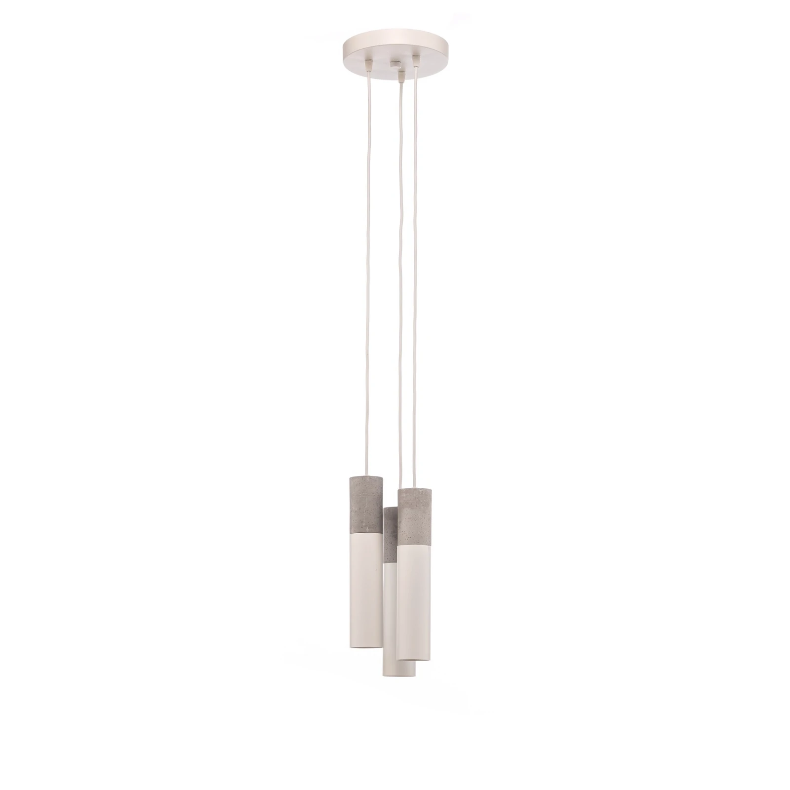 Euluna Isabeau suspension à 3 lampes blanc/gris