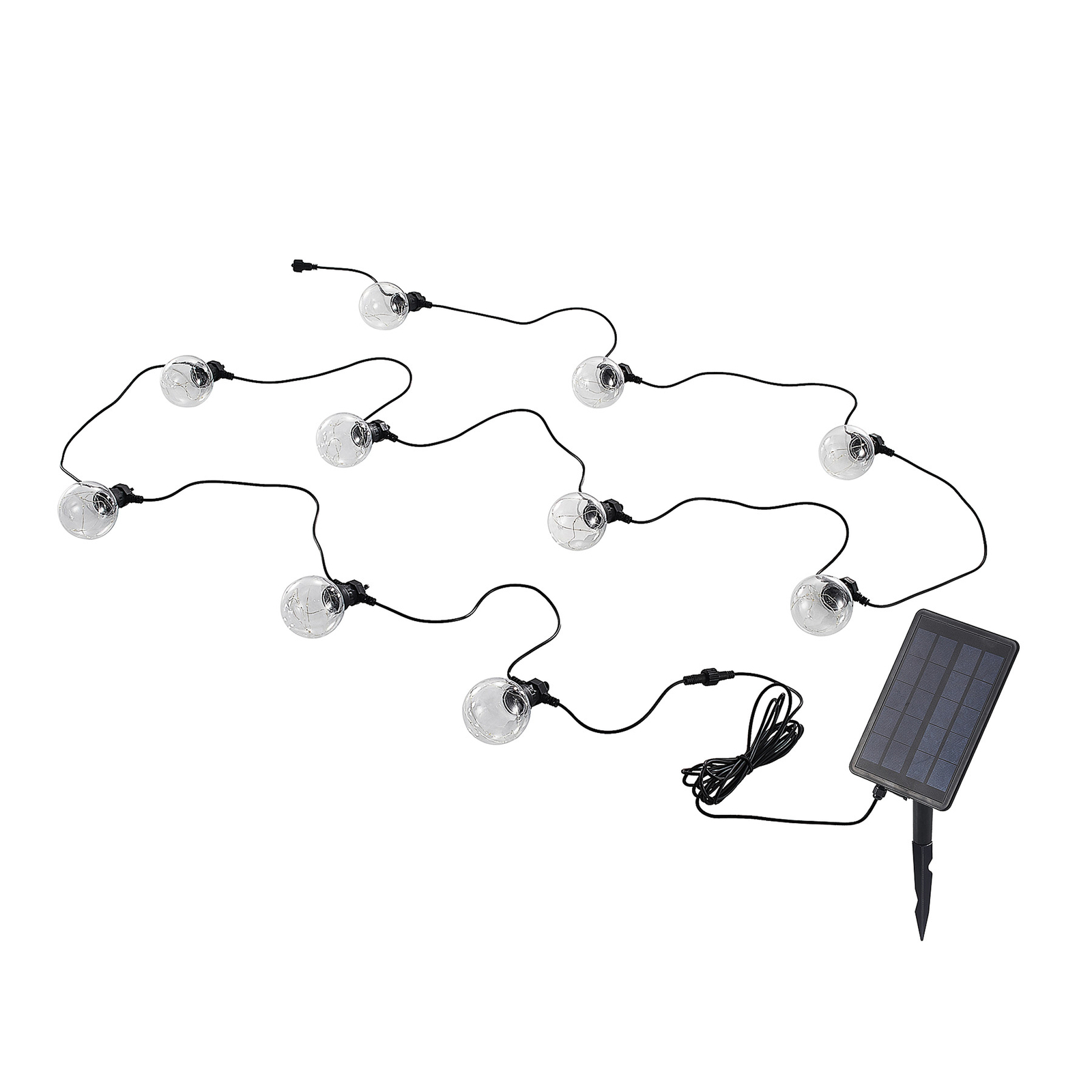 Lindby Grischa solar-LED lichtketting, 10-lamps