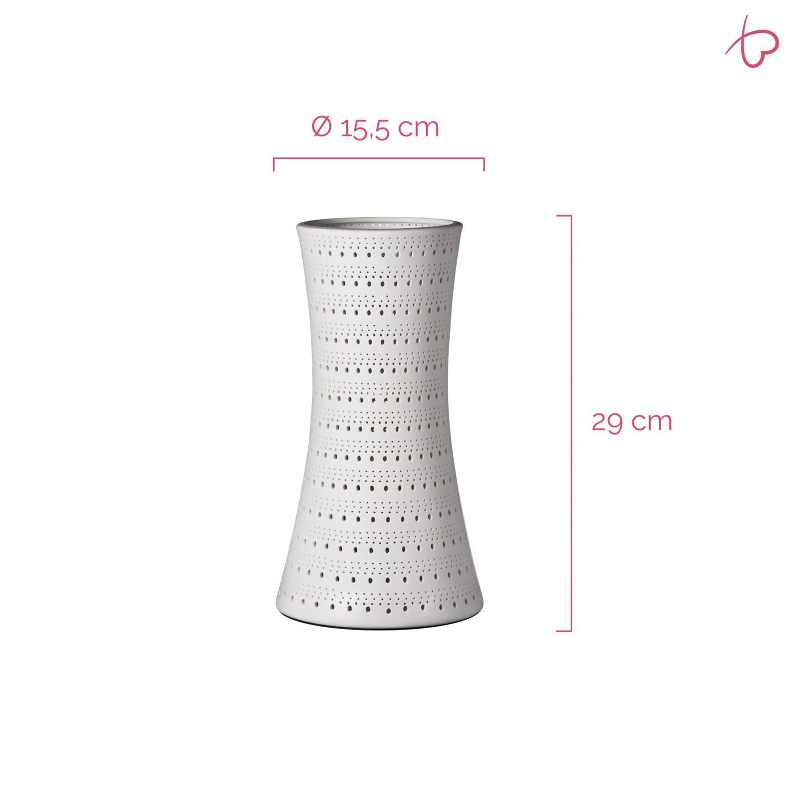 Pauleen-pöytälamppu DREAMY SUNKISS, valkoinen, korkeus 29 cm, posliini