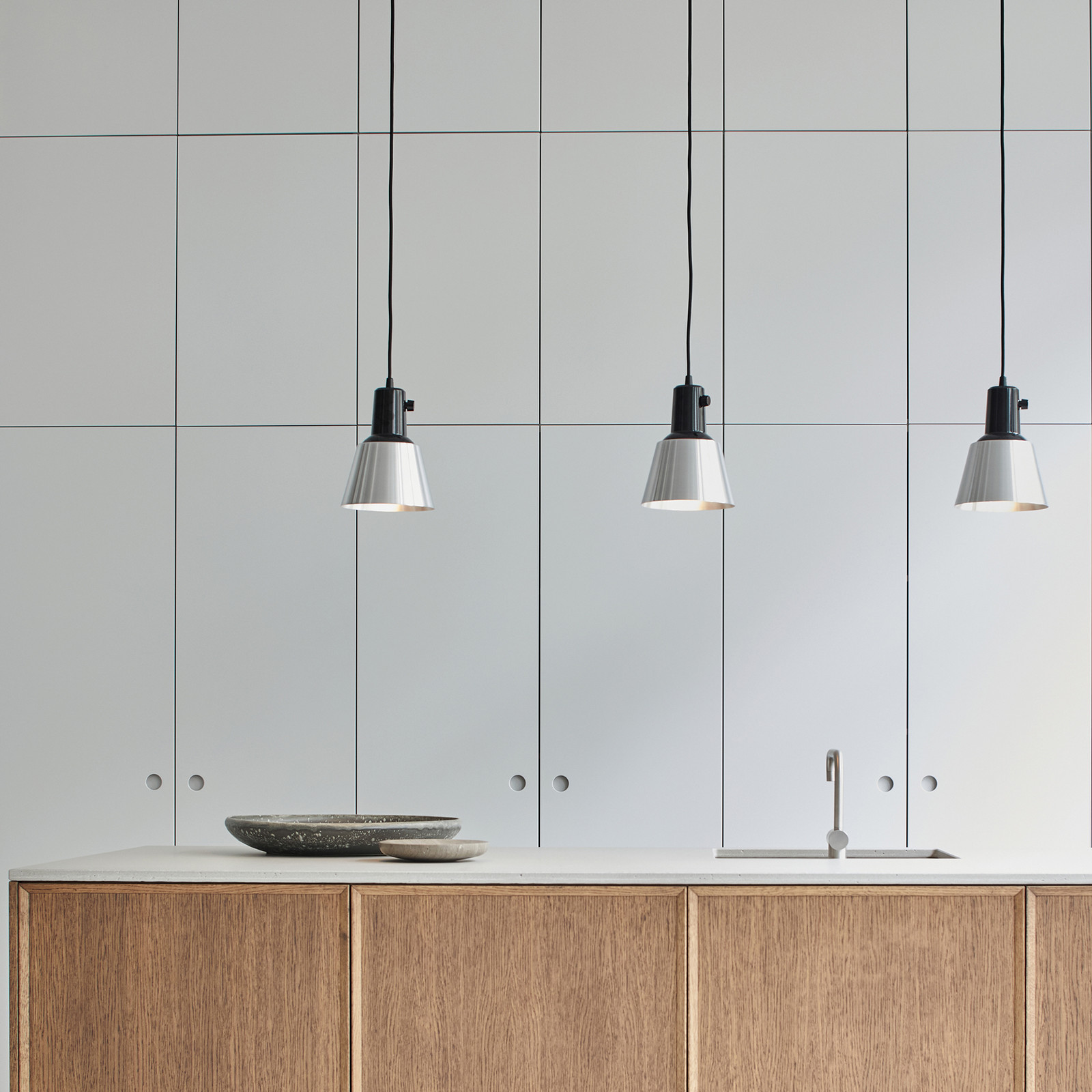 midgard K831 lampă suspendată aluminiu natural - Camera de zi / sufragerie - design - aluminiu natural negru - Metal