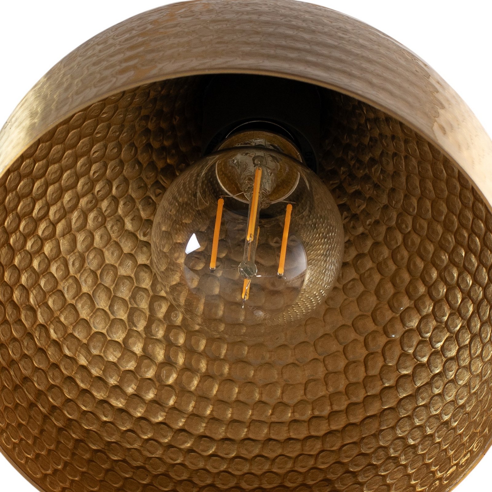 Tattoo 6214 pendant light, gold-coloured metal, 3-bulb, linear