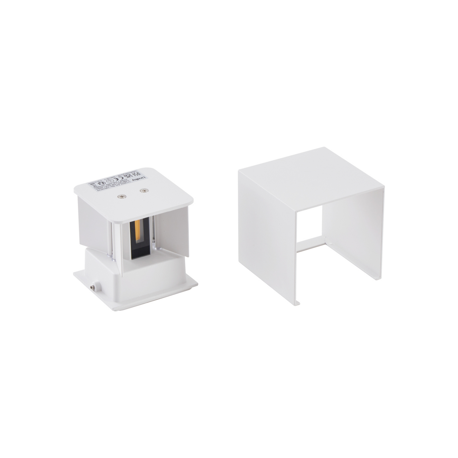 Nivar Square LED Candeeiro de Parede Exterior White - Lindby