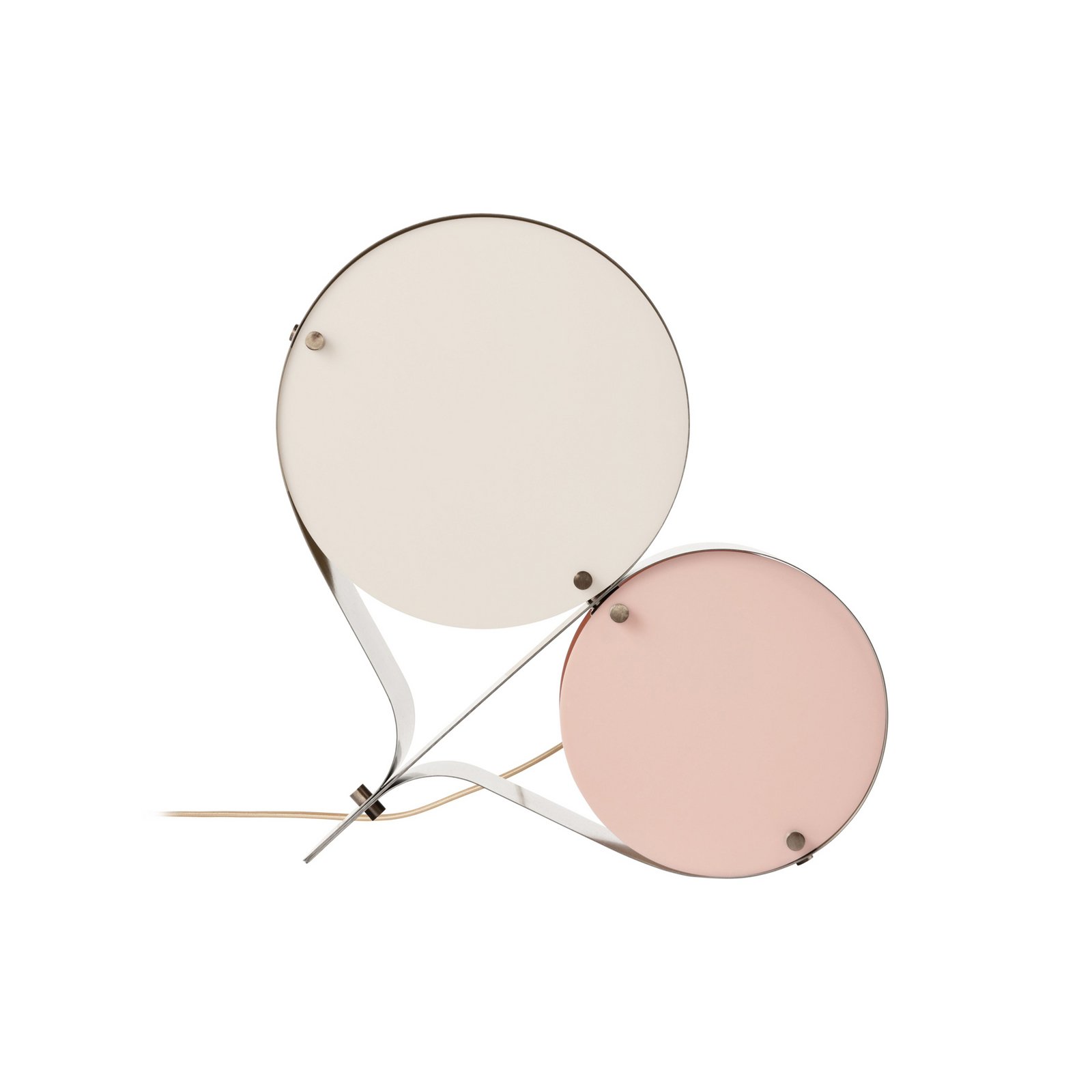 Coppia Tafellamp Bronzen Staal/Ivory/Blush - GUBI