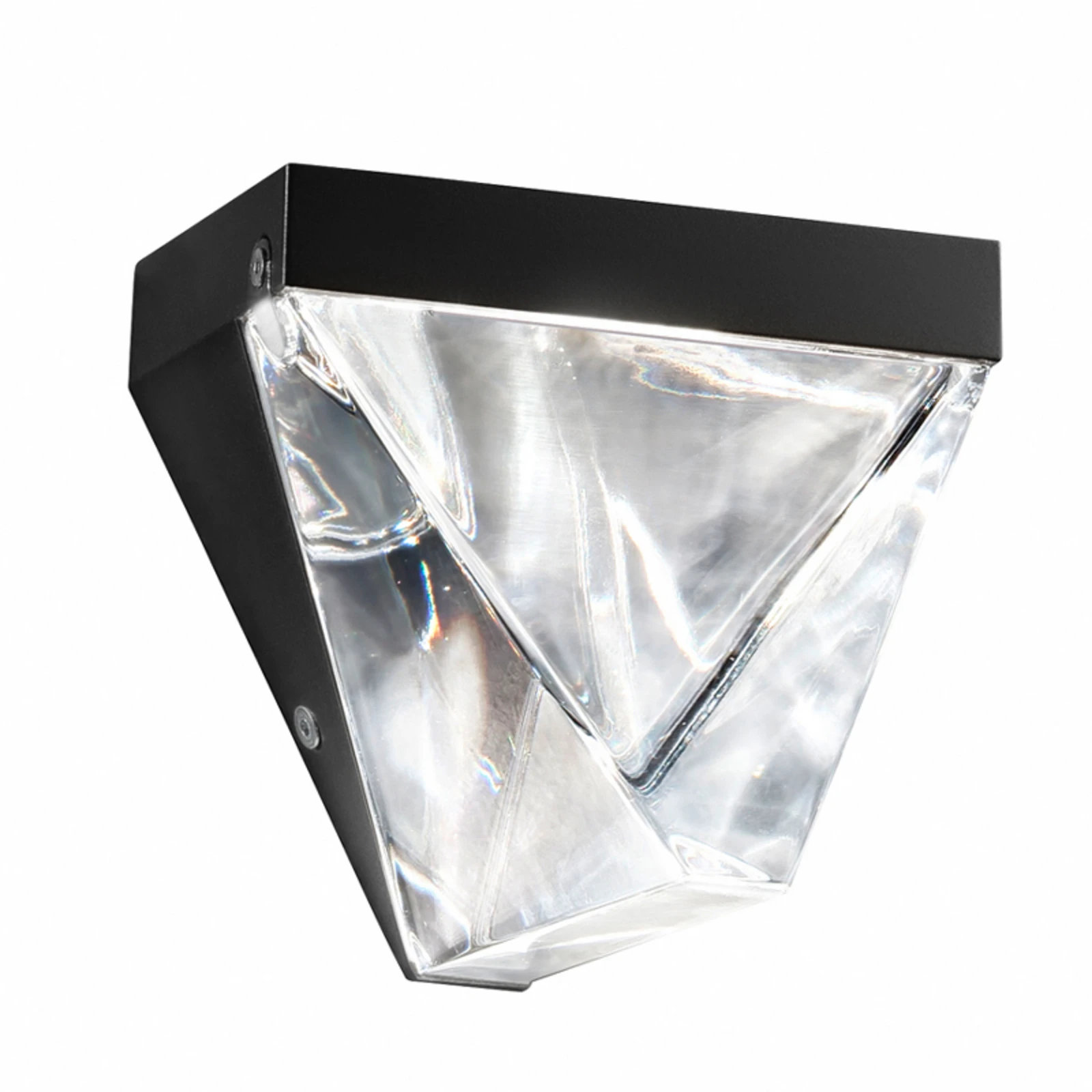 Fabbian Tripla - Kristall-LED-Wandlampe, anthrazit