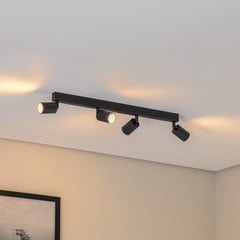 Loftspot Top, sort, 83 cm, 4 lyskilder, metal, GU10