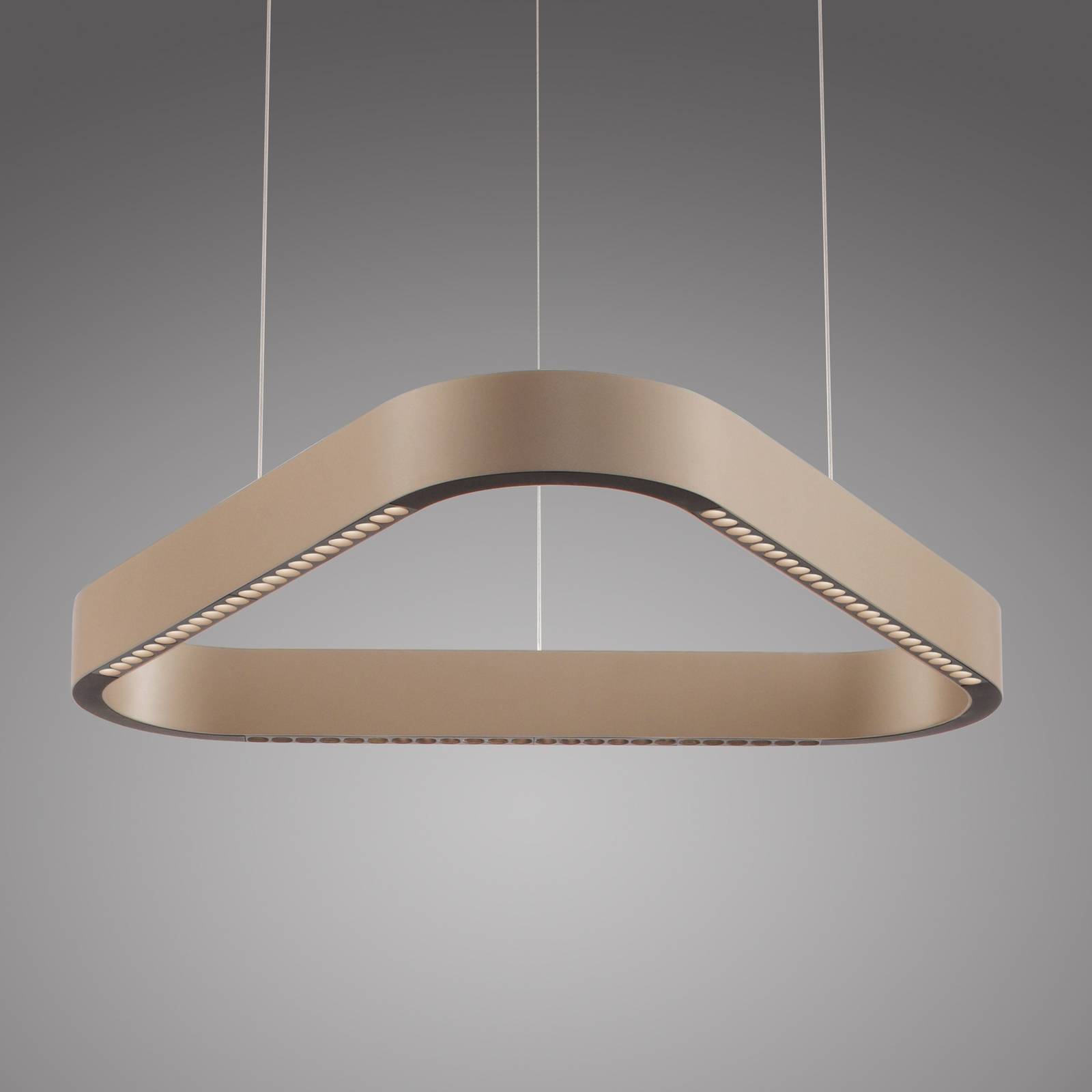 Paul Neuhaus lampa wisząca LED Q-Stretto, brązowa, 60 cm