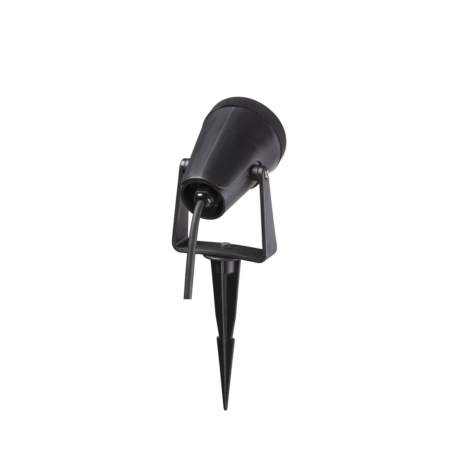 SLV zemaljska lampa Samrina, crna, plastika, visina 13 cm