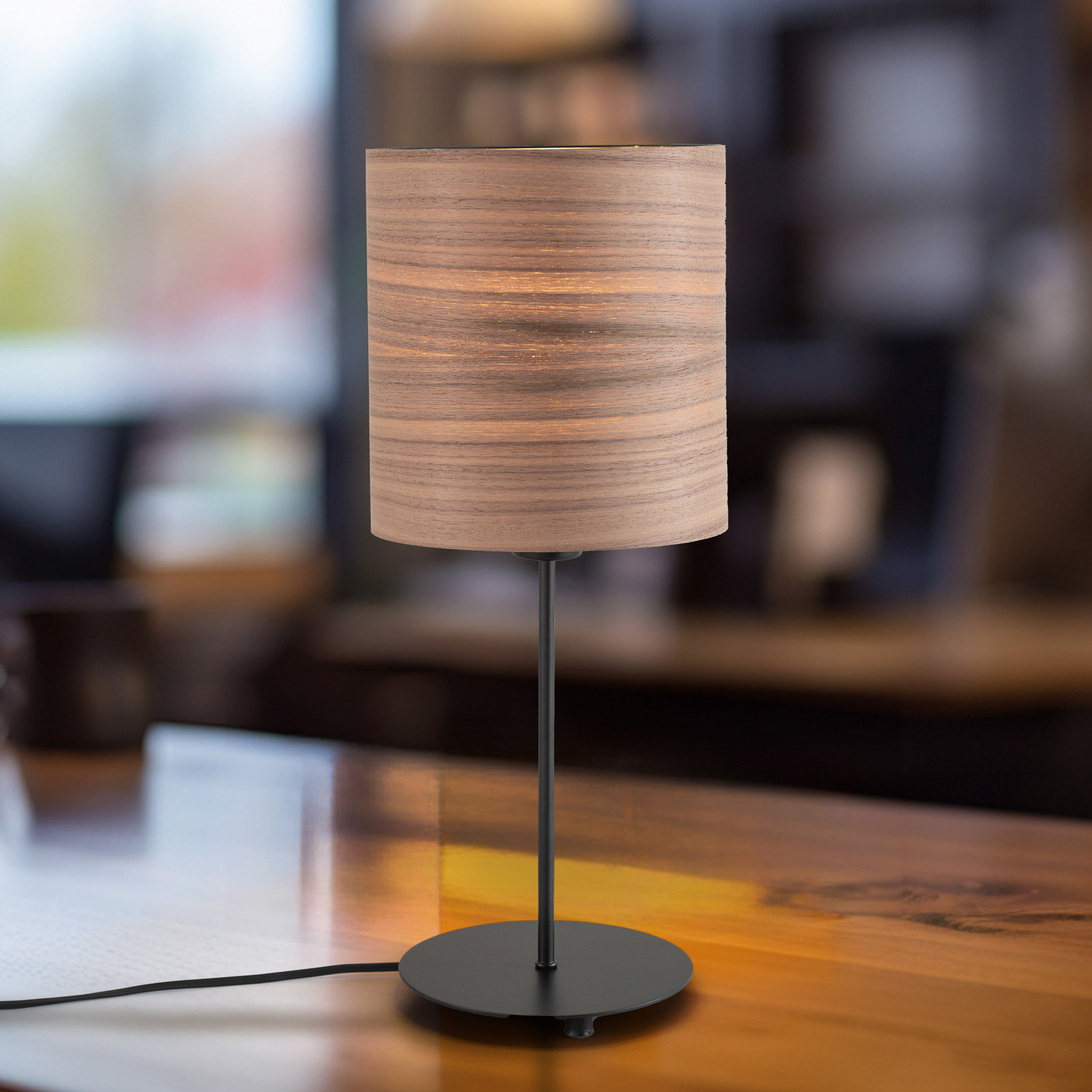 Envostar Veneer table lamp, walnut veneer
