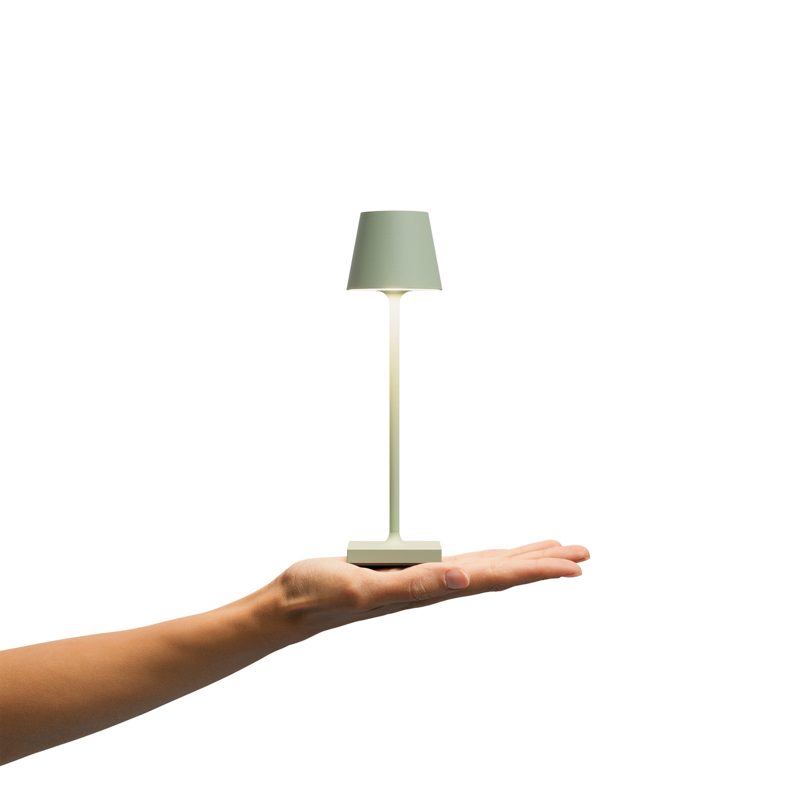 Nuindie vrecková LED dobíjacia stolová lampa, šalviovo zelená
