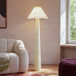 Stojacia lampa Lindby Lotte, 150 cm, béžová, kov, textil, E27