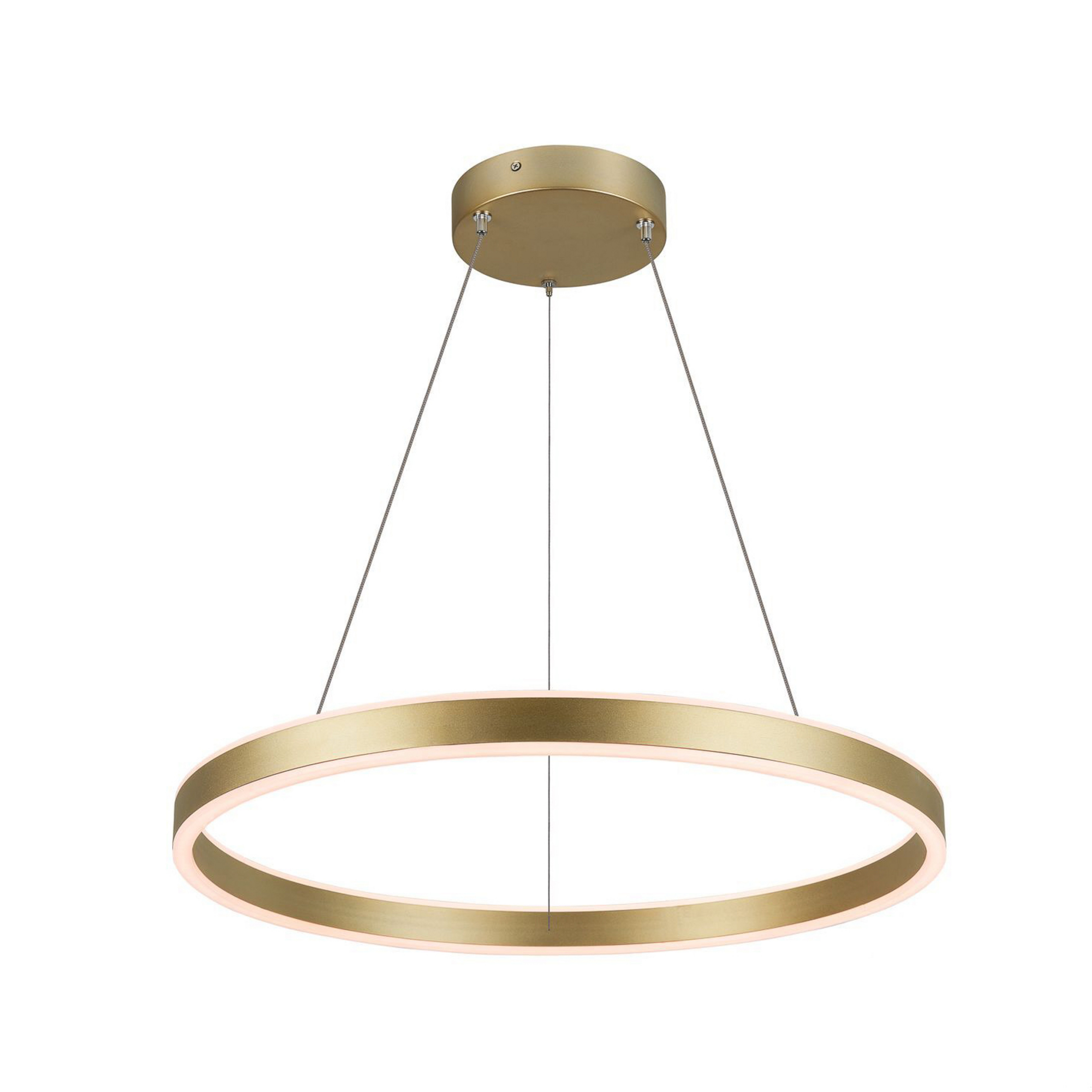 One 60 LED-Hängeleuchte, messing, Ø60 cm, up/down, CCT - SLV