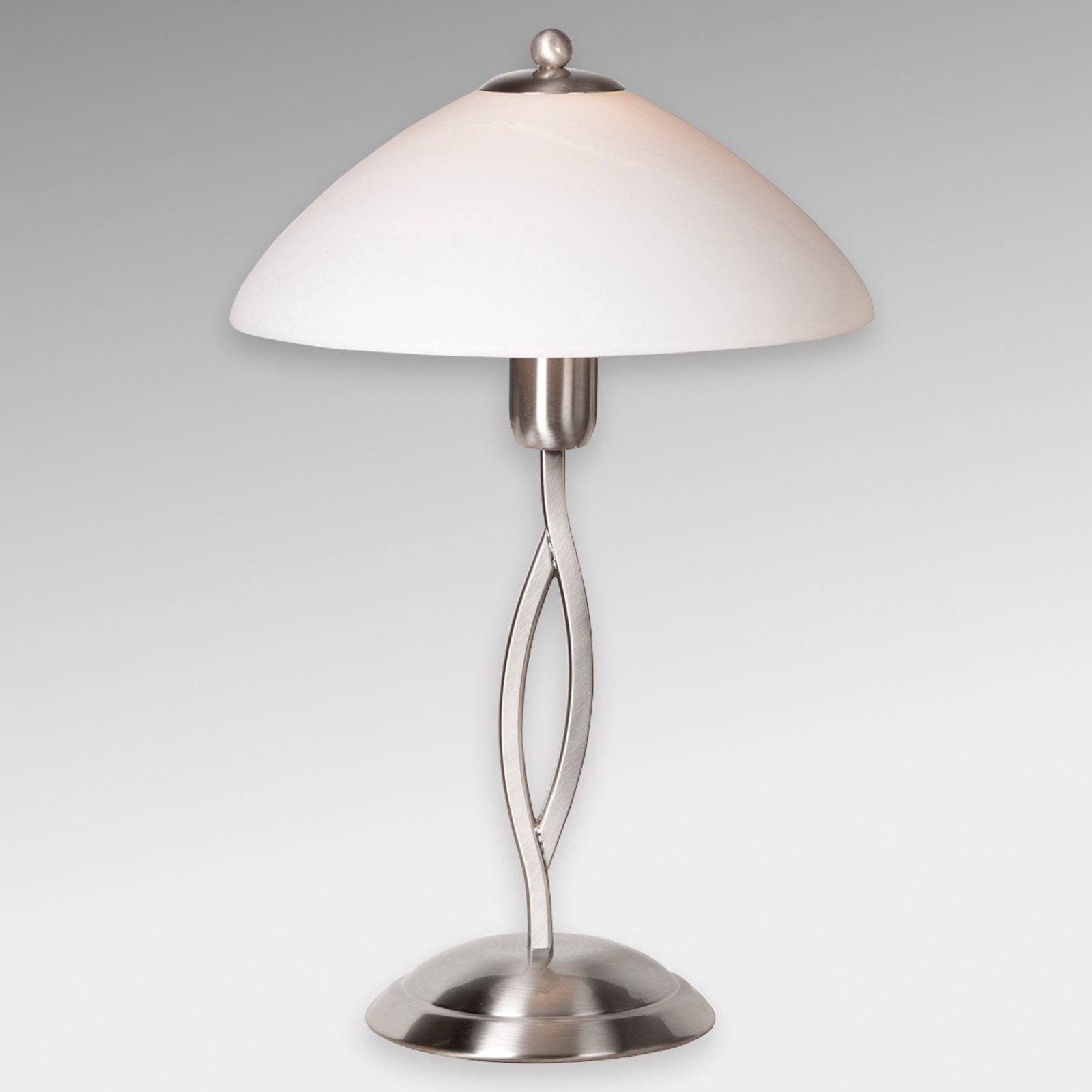 Asztali lámpa Capri magassága 45 cm acél/fehér