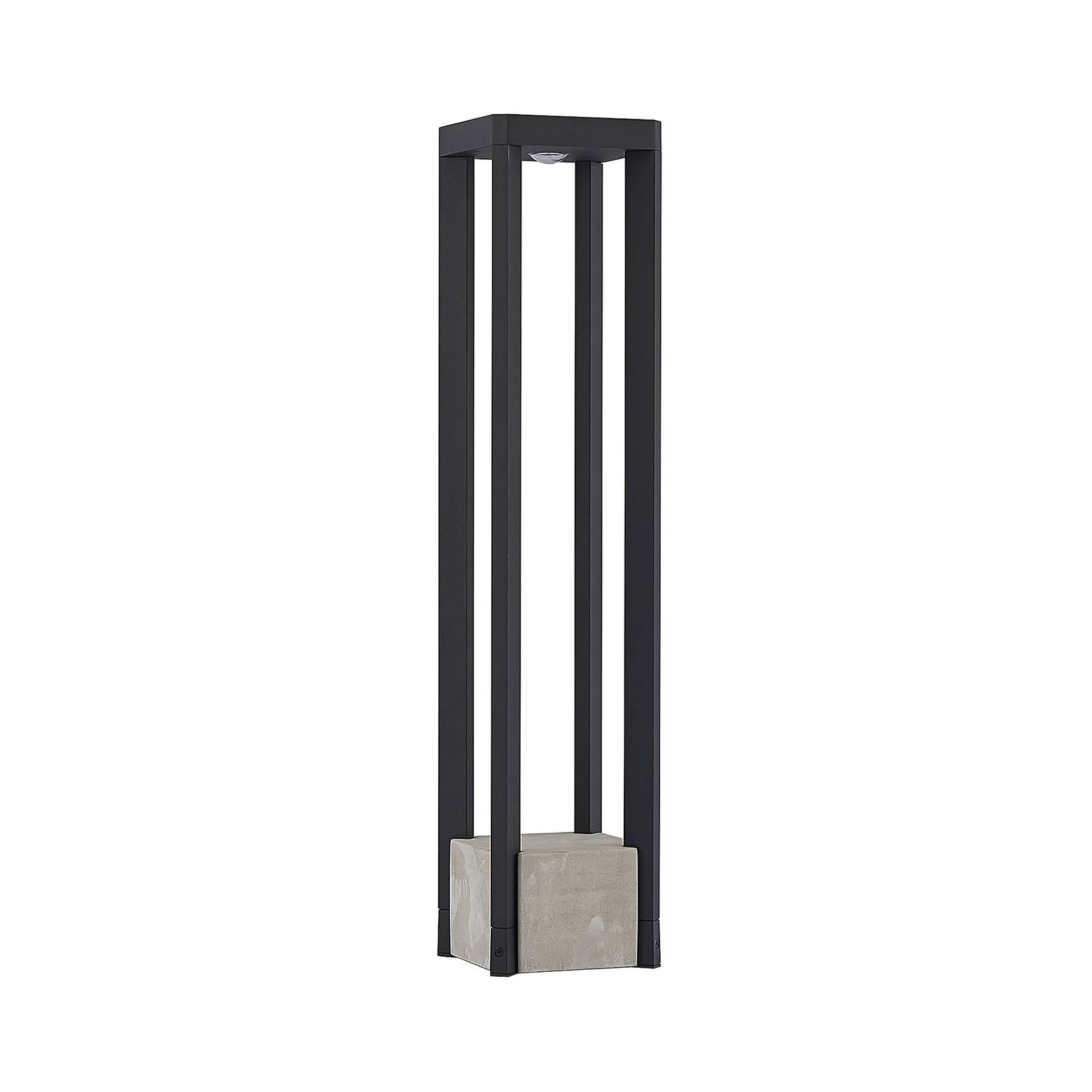 Lucande Kalisa LED path light, aluminium, plastic, 8.6 W, W: 15 cm, H: 70 cm