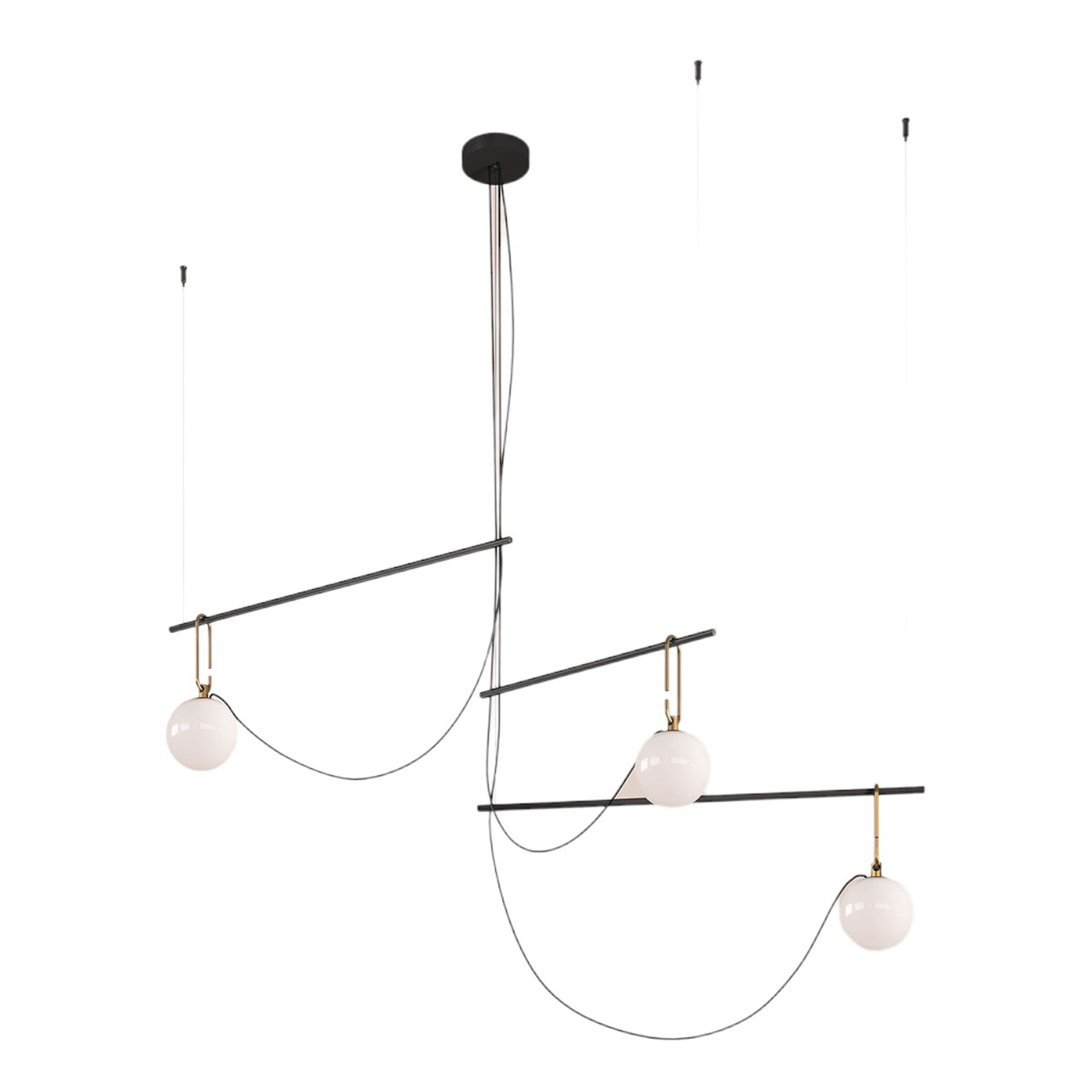 Nh S3 14 Candeeiro Suspenso Black/Brass - Artemide - Artemide