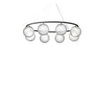 Miira 8 Oval Candelabru Rock Grey/Optic Clear - Nuura