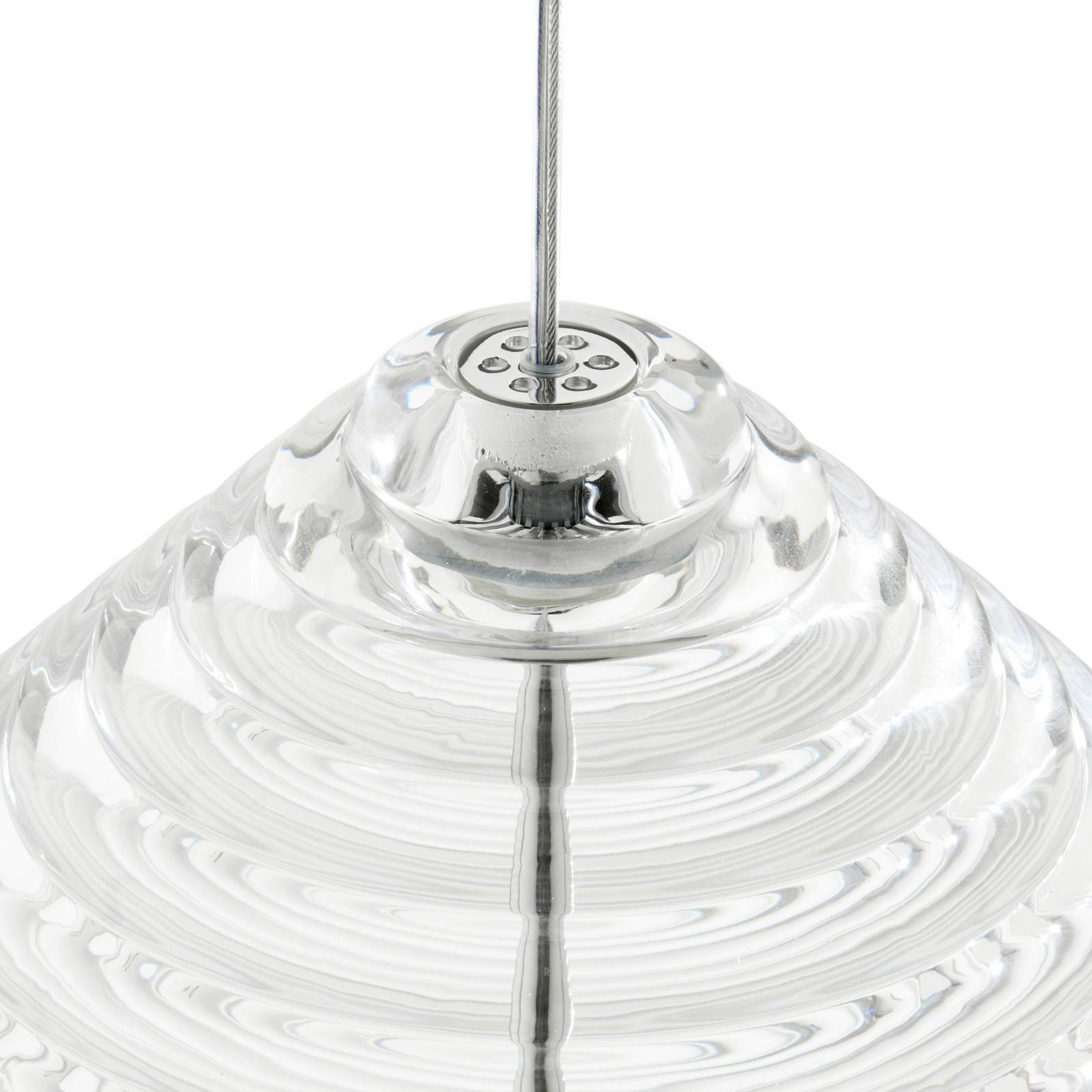 Tom Dixon LED-Hängelampe Press Cone, Ø 34 cm, transparent günstig online kaufen
