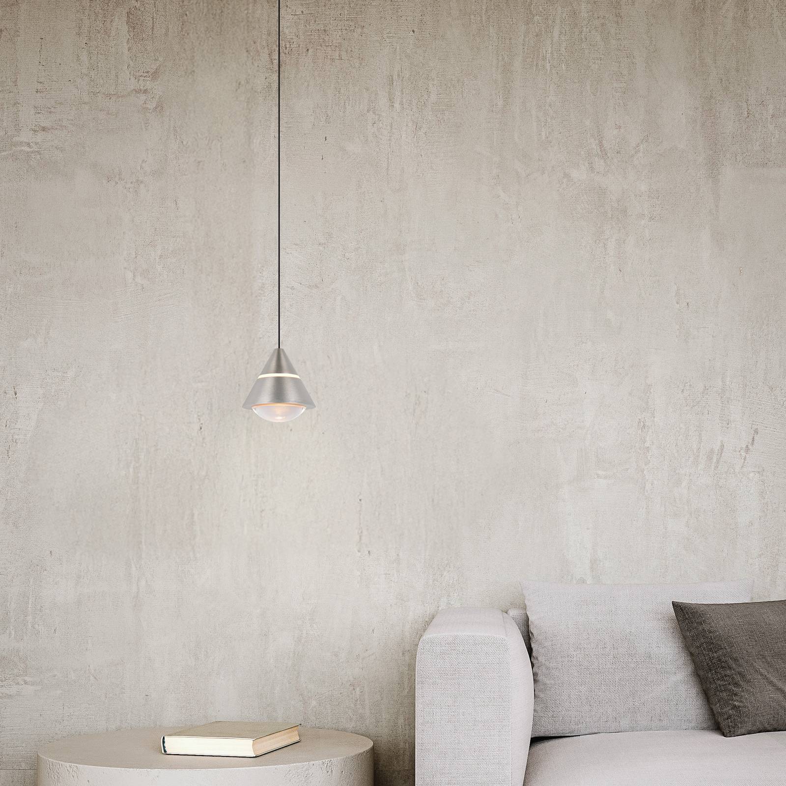 LED-Pendellampe Romeo, Ø 14 cm, nickelfarben, Metall, CCT günstig online kaufen