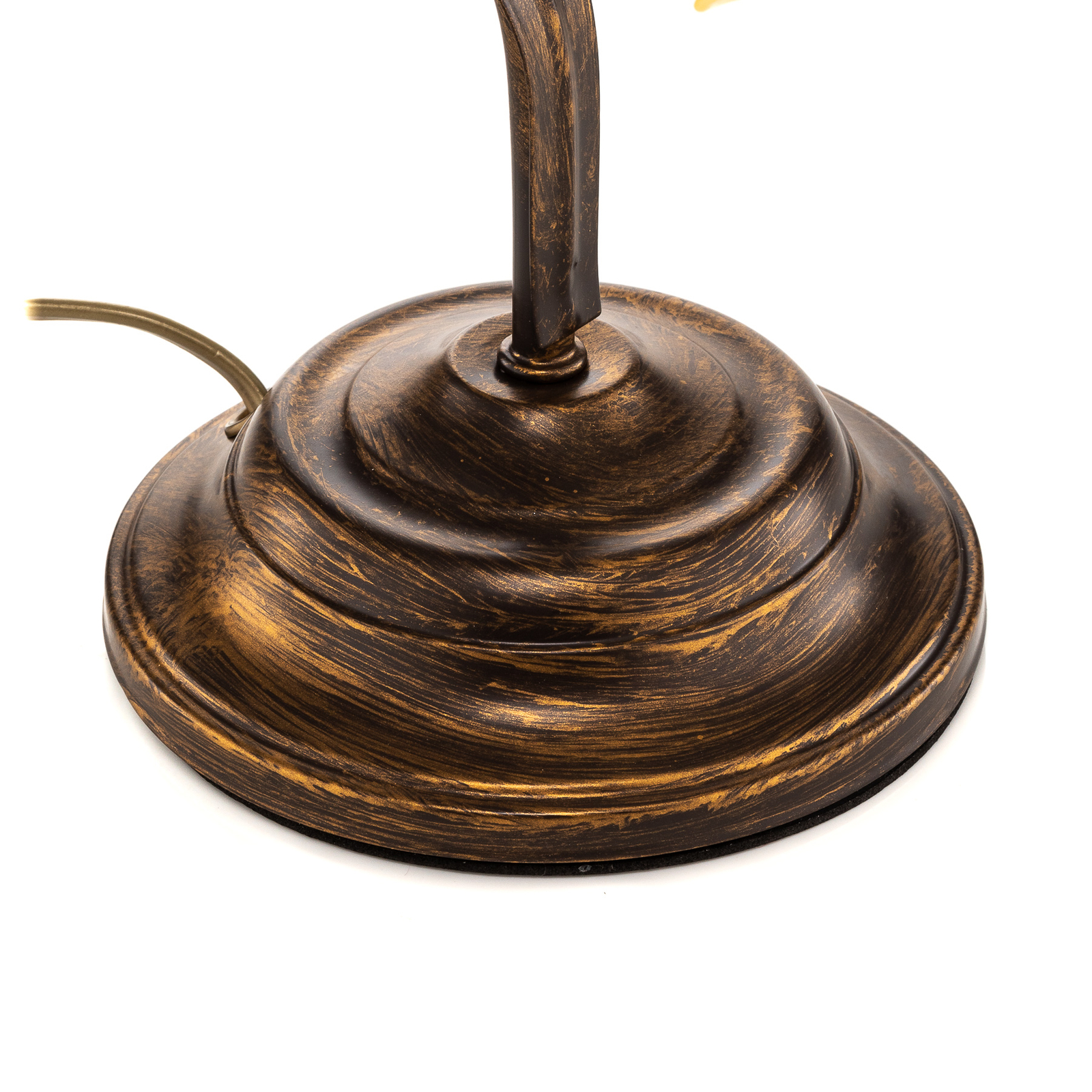 Lucrezia table lamp bronze, flower lampshade