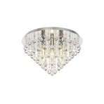 Annica Round Stropné Lampa Chrome/Clear - Lindby