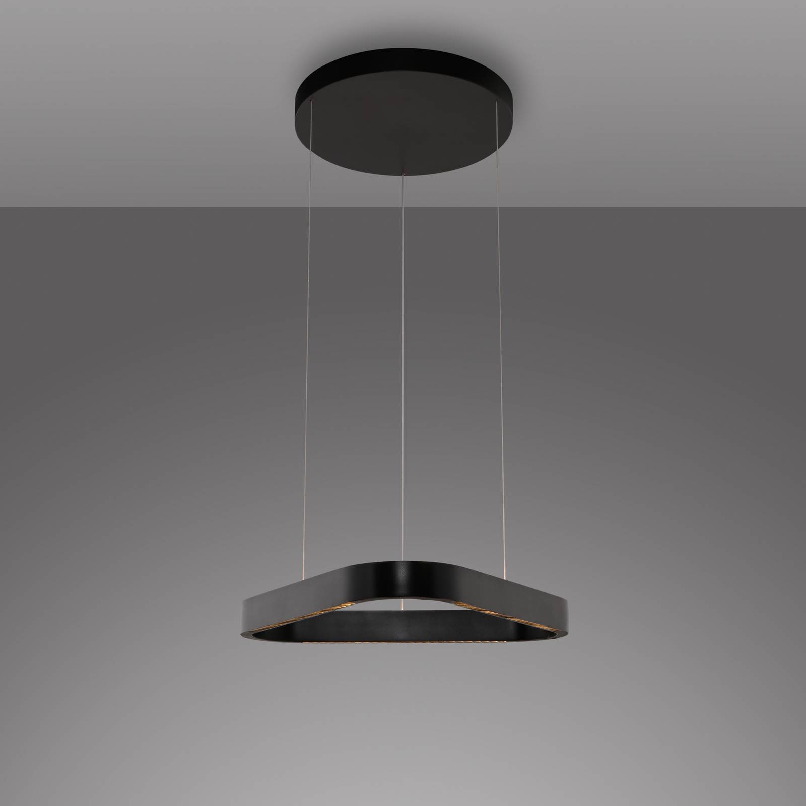 Paul Neuhaus lampa wisząca LED Q-Stretto, czarna, 60 cm