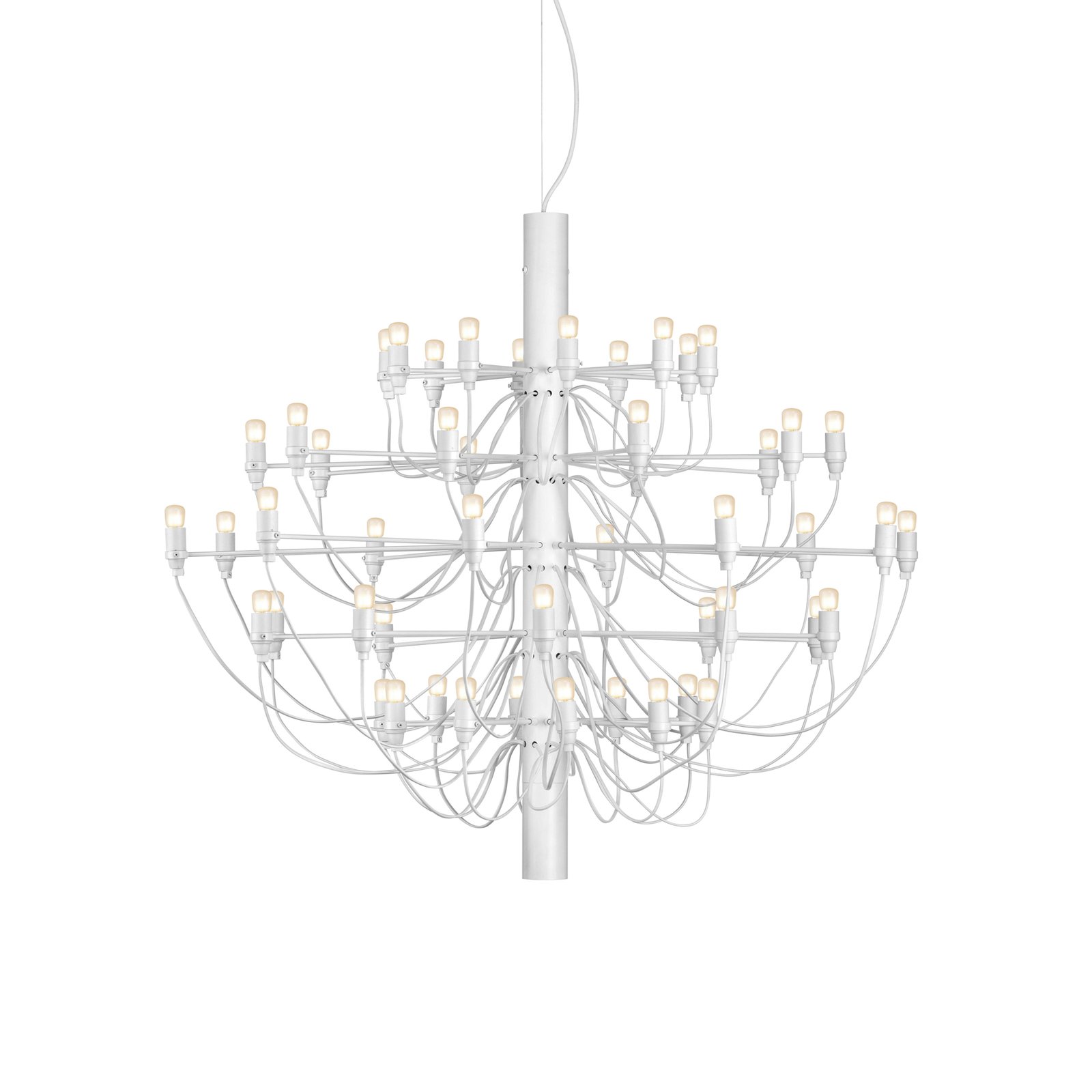 2097/50 C Pendant w/Frosted Bulbs Matte White - Flos