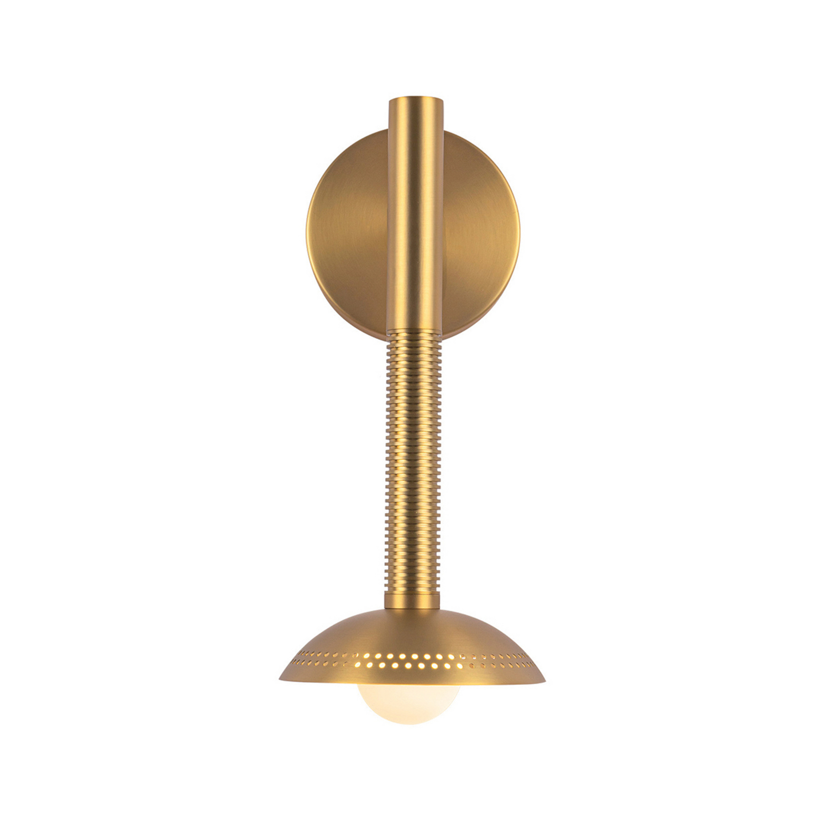 Kinkiet LED Arden, w kolorze złotym, wysokość 36 cm, metalowy, ściemniany