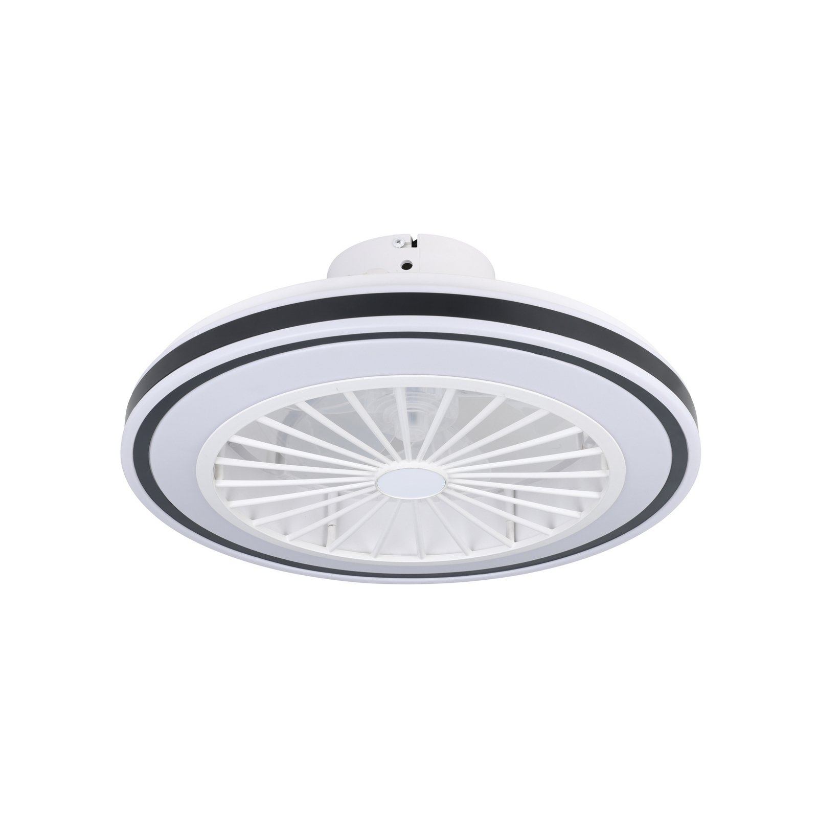 Deckenventilator Almeria LED CCT, weiß/schwarz