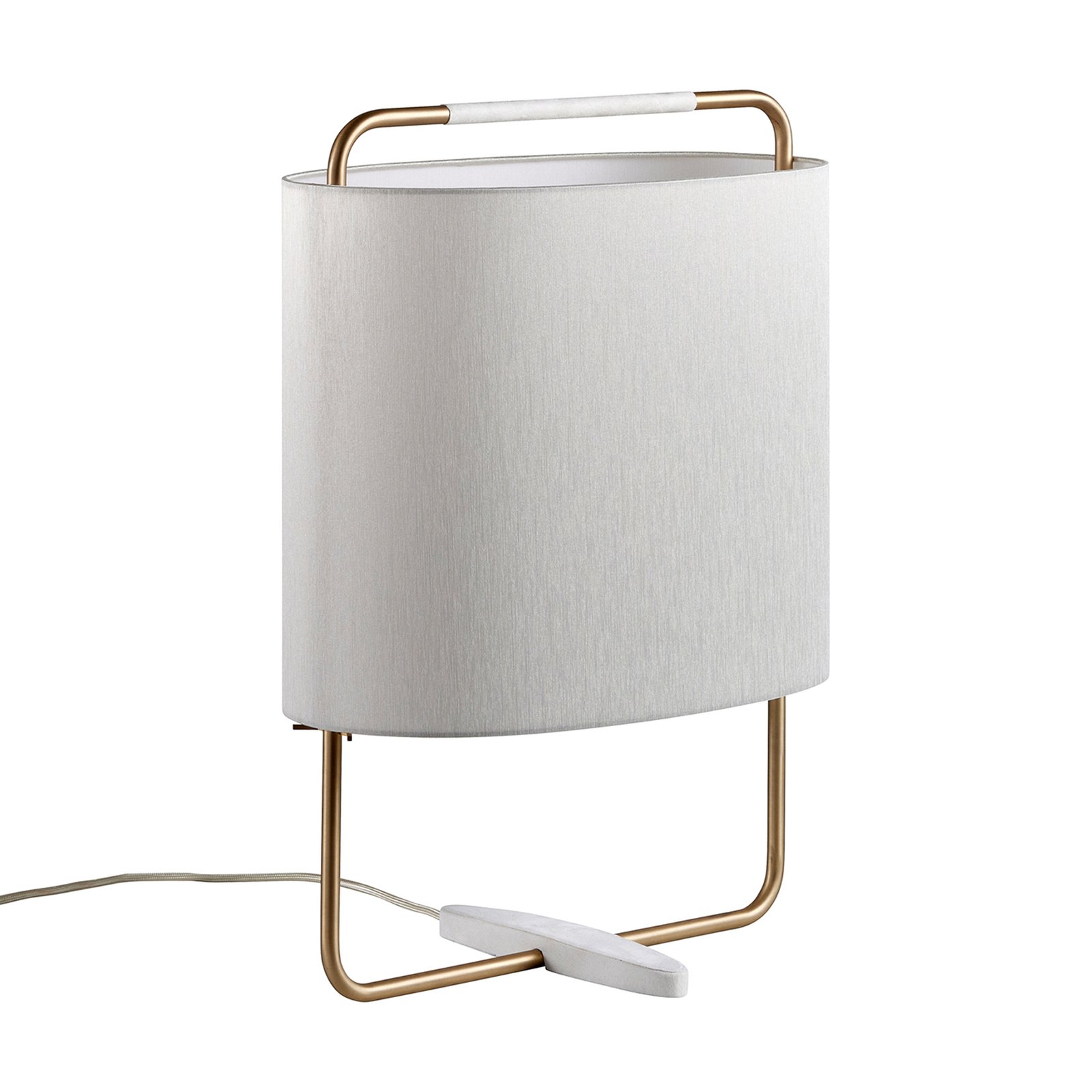 Lámpara de mesa Margot alto 55cm beige oro, blanco