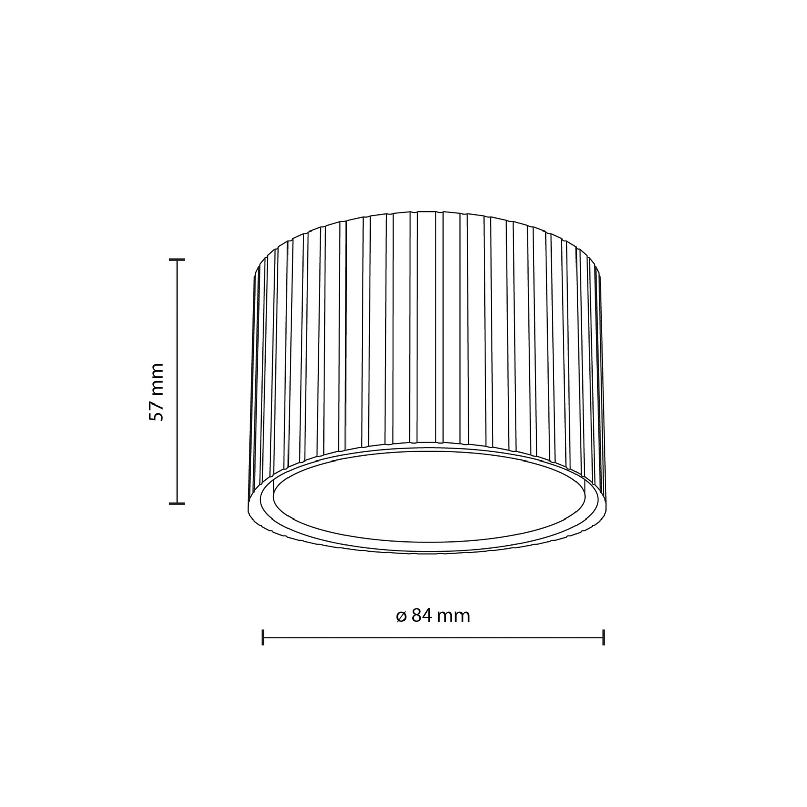 Downlight Ferro, bruin, kunststof, 6 cm hoog, GX53