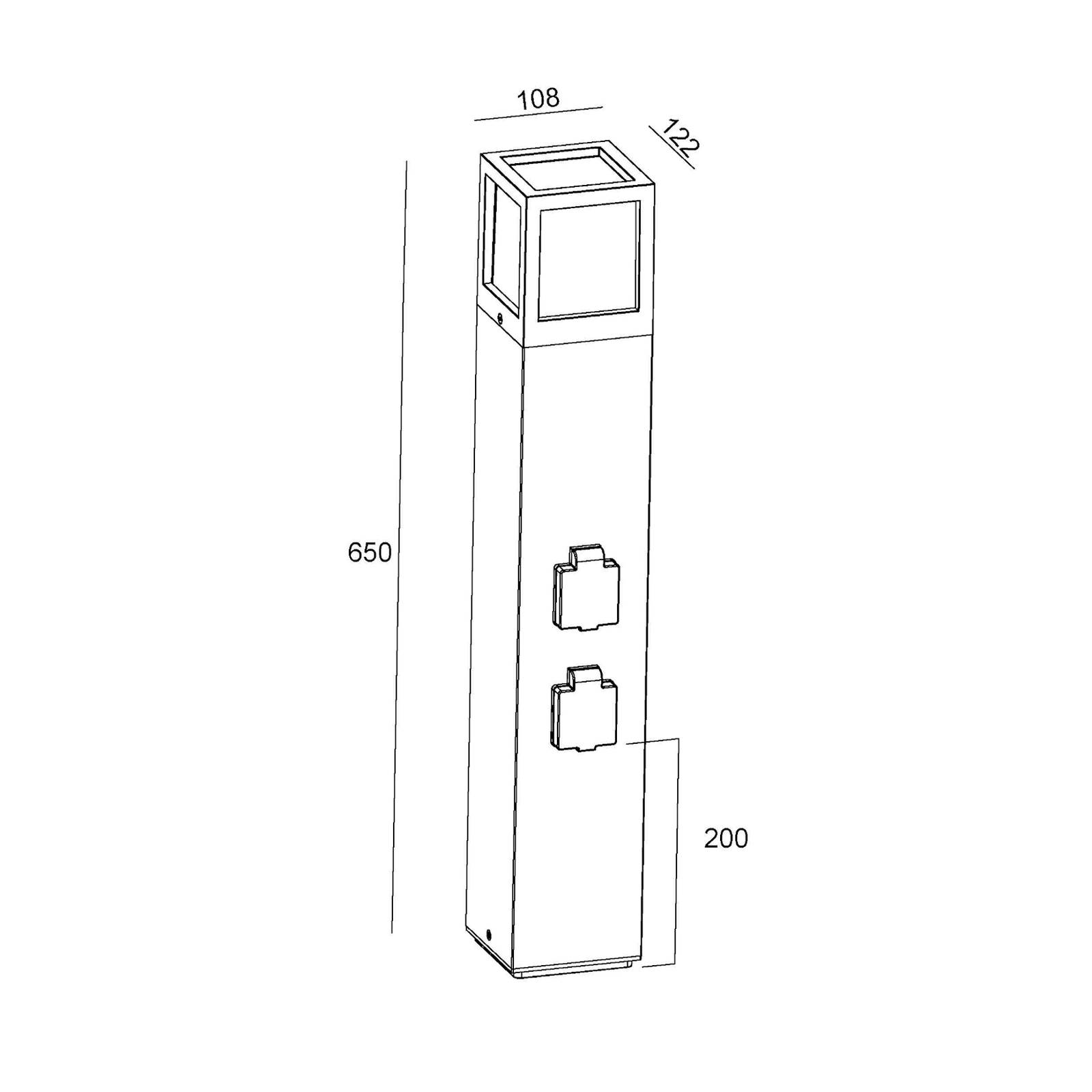 Steckdosensäule Facado Socket, Höhe 65 cm günstig online kaufen