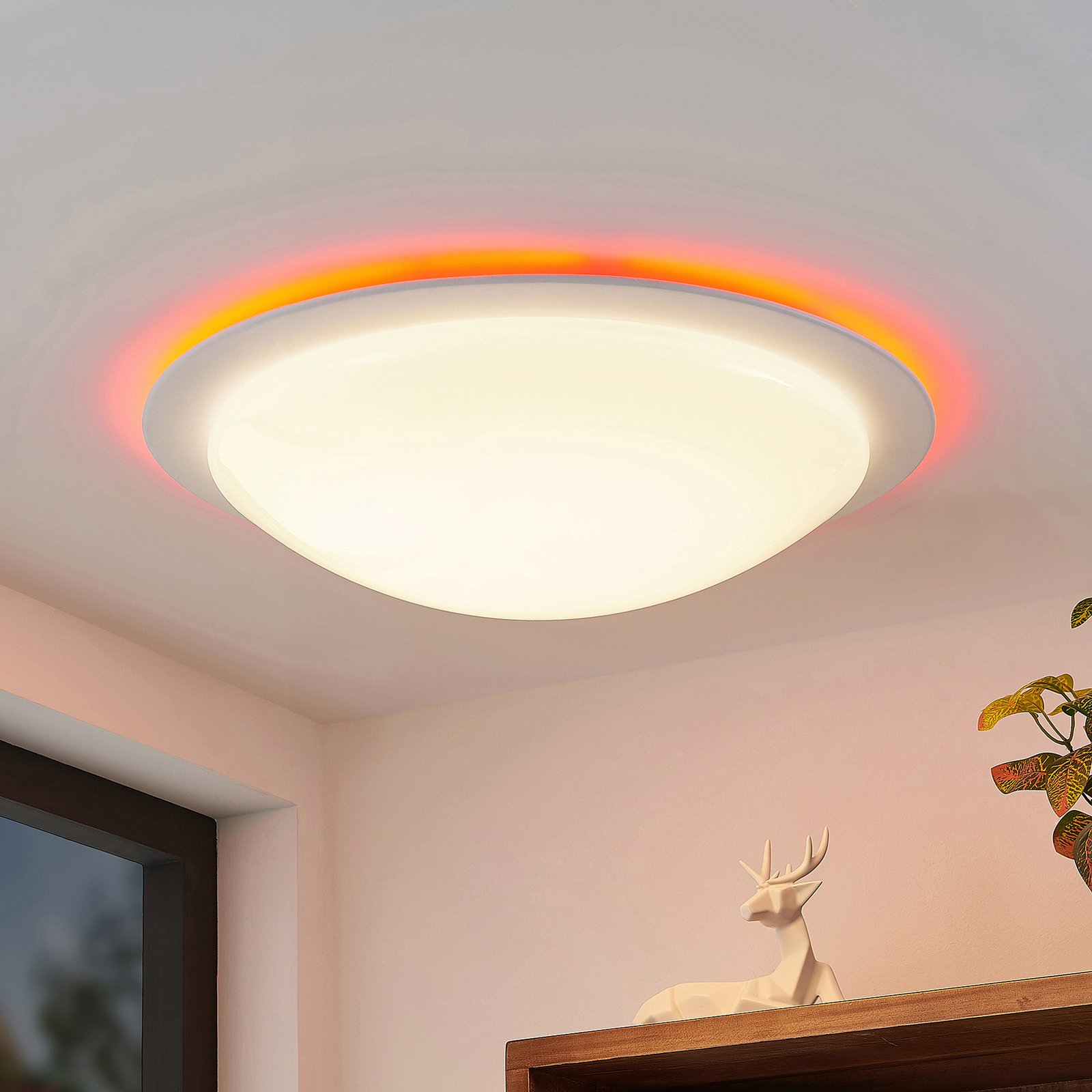 Lindby Aurela lampa sufitowa LED CCT RGB Ø 58,5 cm