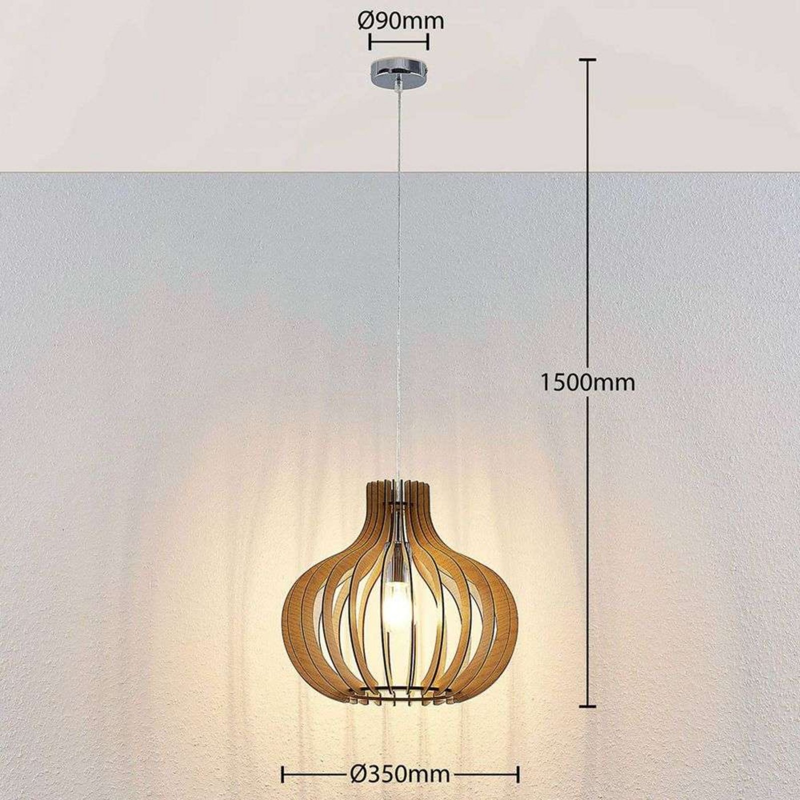 Sina Lampada a Sospensione Light Wood - Lindby