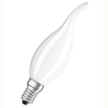 OSRAM LED-Windstoßlampe E14 4W 827, dimmbar, matt