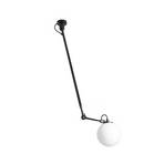 302 L Plafonieră Ø250 Negru/Opal Sticlă - Lampe Gras