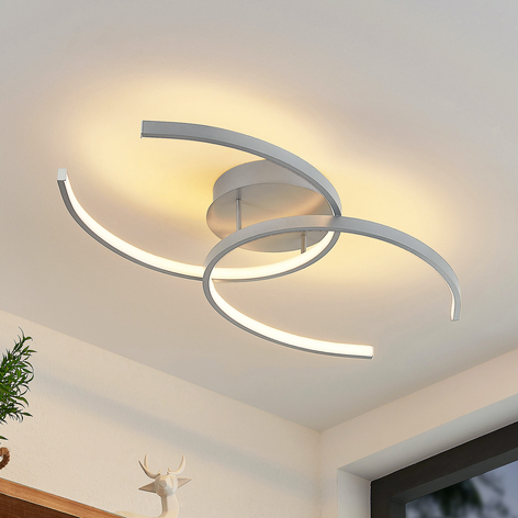 Lindby Cirlio LED-Deckenleuchte CCT, silber