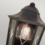 Buitenwandlamp Norfolk, halve lantaarn, zwart