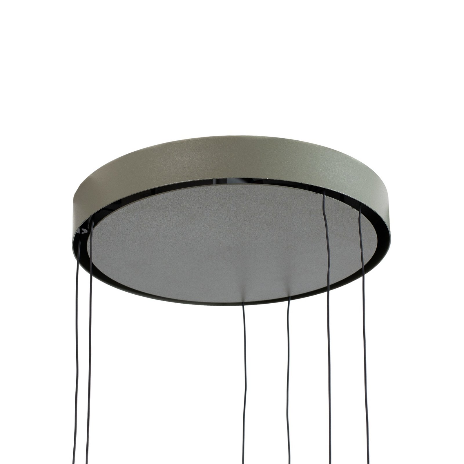 CIRCOLO LED pendant light, olive green, Ø 30/45/60 cm, 3-bulb