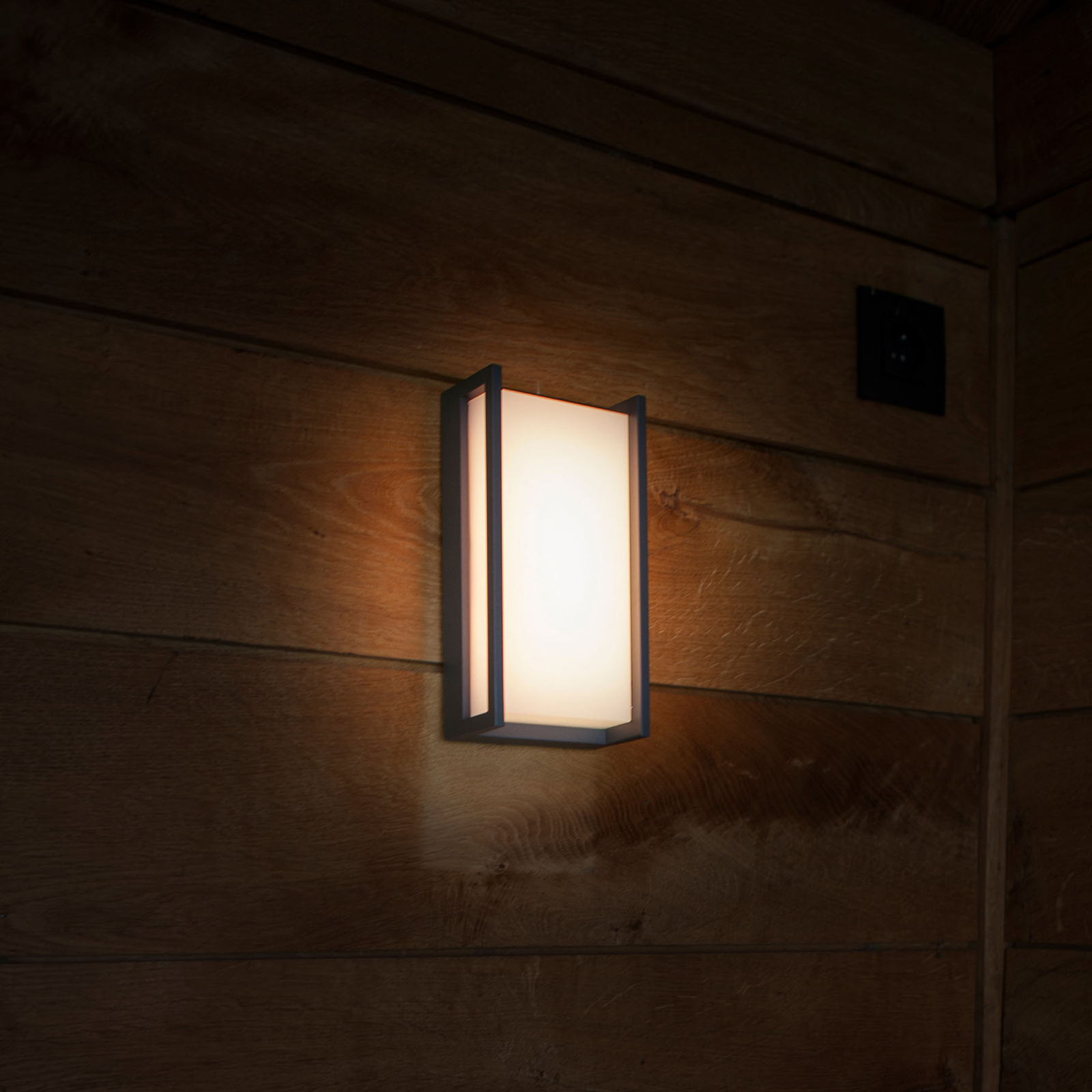LED buitenwandlamp Qubo, RGBW smart bestuurbaar