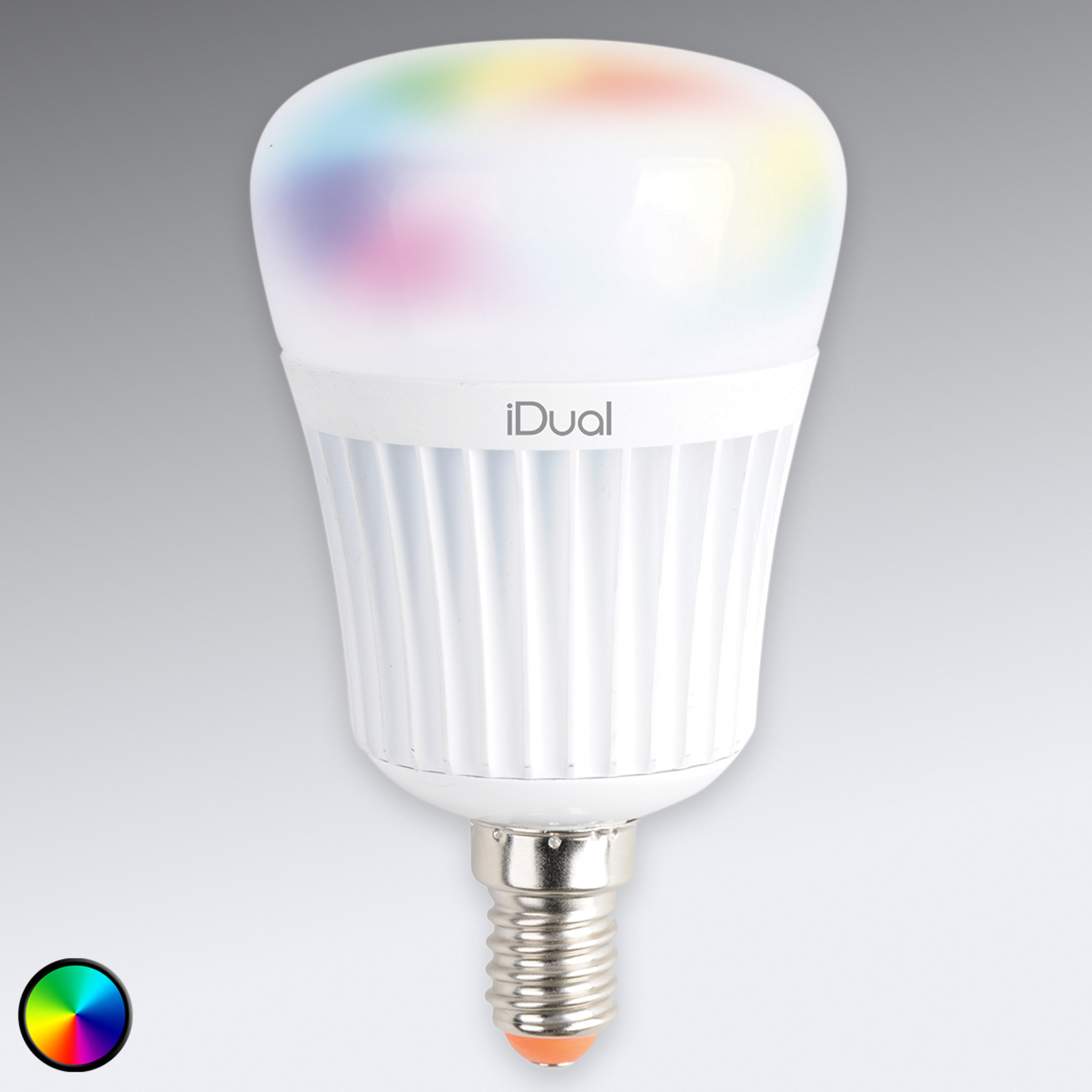 iDual E14 LED bulb 7 W RGB without remote, E14, 7 W, energy efficiency: A+, L: 10.9 cm