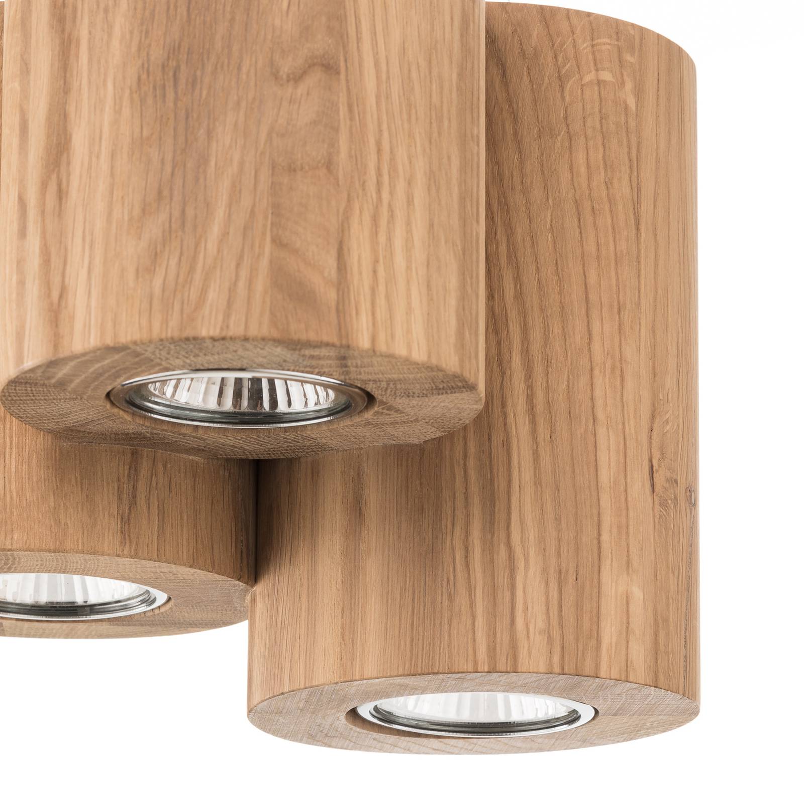 Lampa sufitowa Wooddream 3-punktowa dąb, okrągła