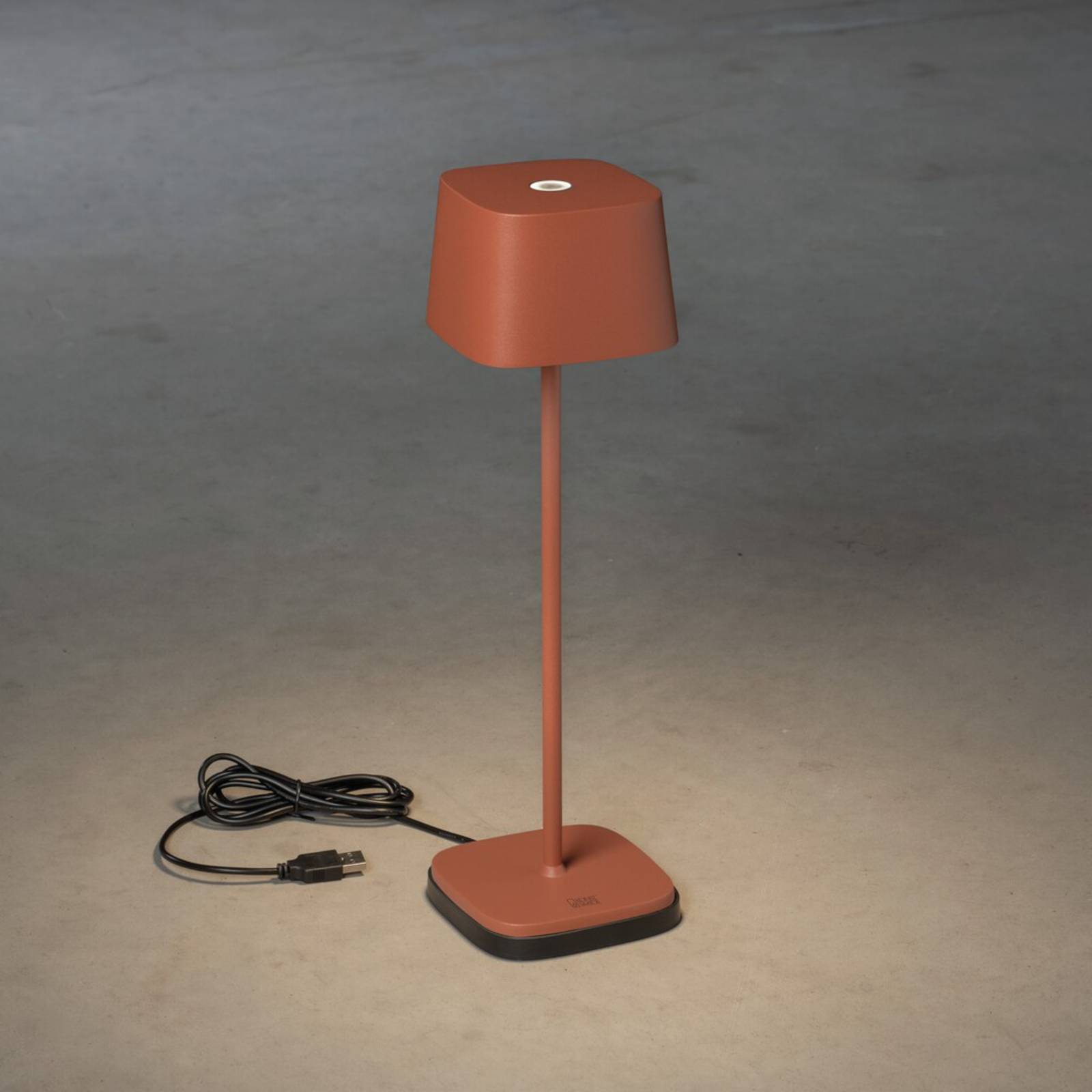 Capri LED-bordlampe til udendørs brug terrakotta