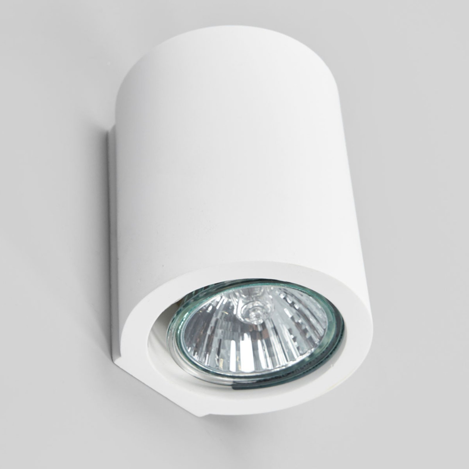 White Miroslaw GU10 wall lamp made of plaster