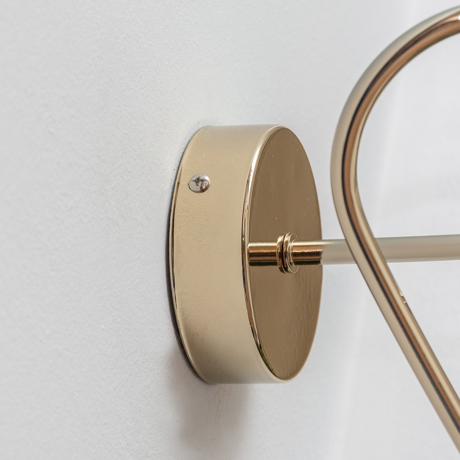 Oxford wall light, gold-coloured, metal, E27