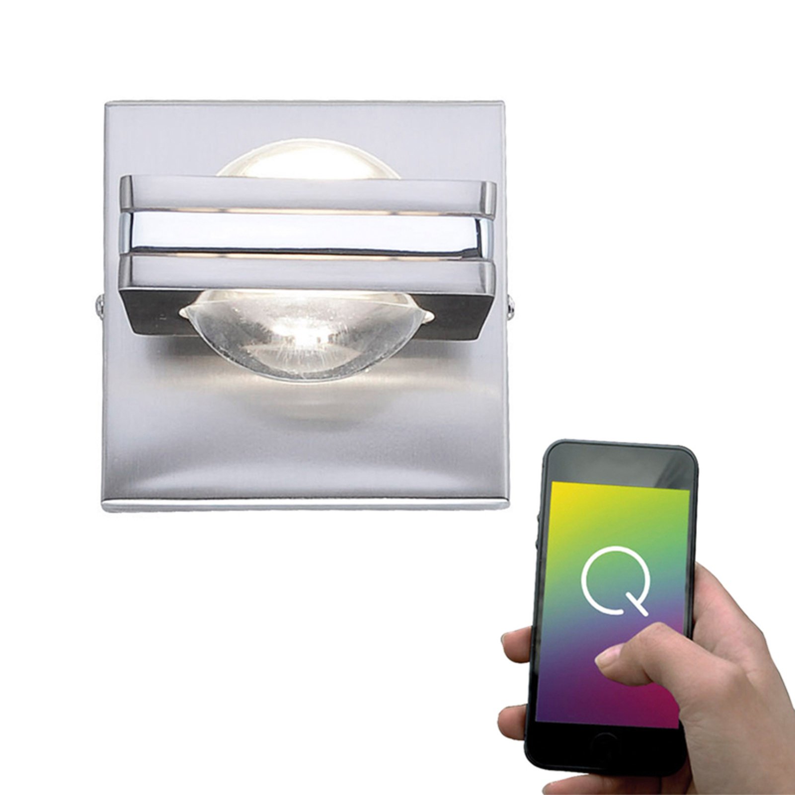 Stuurbare LED wandlamp Fisheye, afstandsbediening