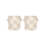 Chess Korb, beige/weiß, 2er-Set, 32 cm - OYOY Living Design