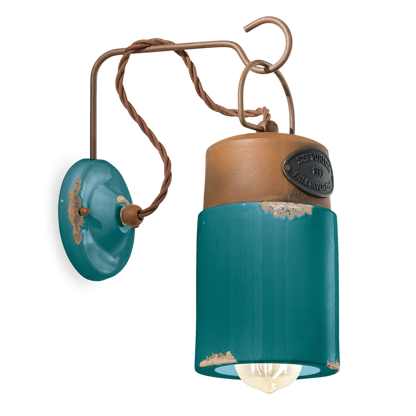 C1621 wall light, ceramic and metal
