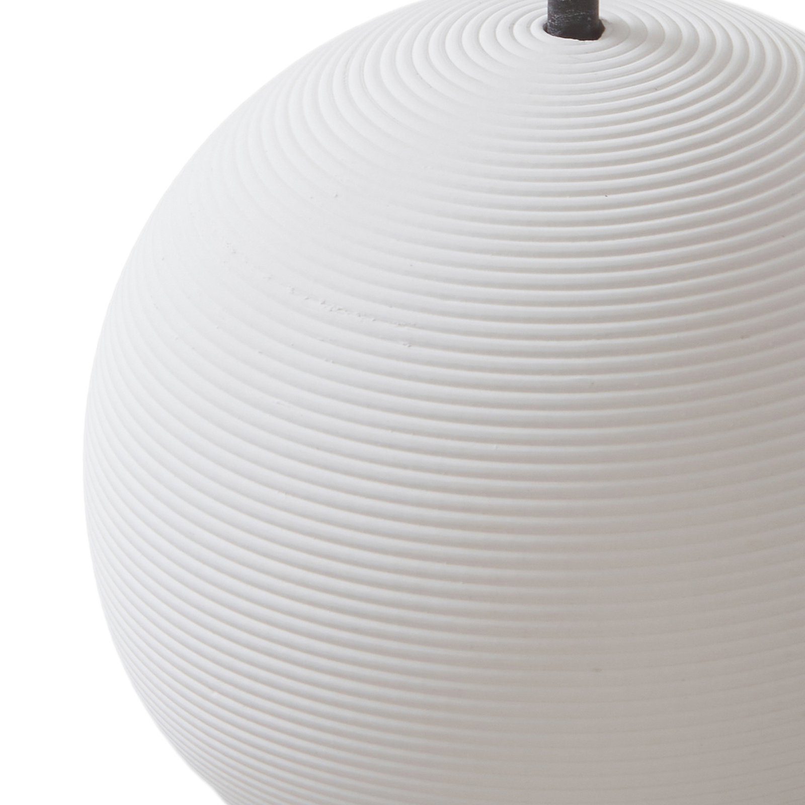 Lucande LED pendant light Darkorin, white, round, plaster, Ø 12 cm