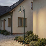 Lindby Außenleuchte Daphne, 220 cm, grün, Metall, E27